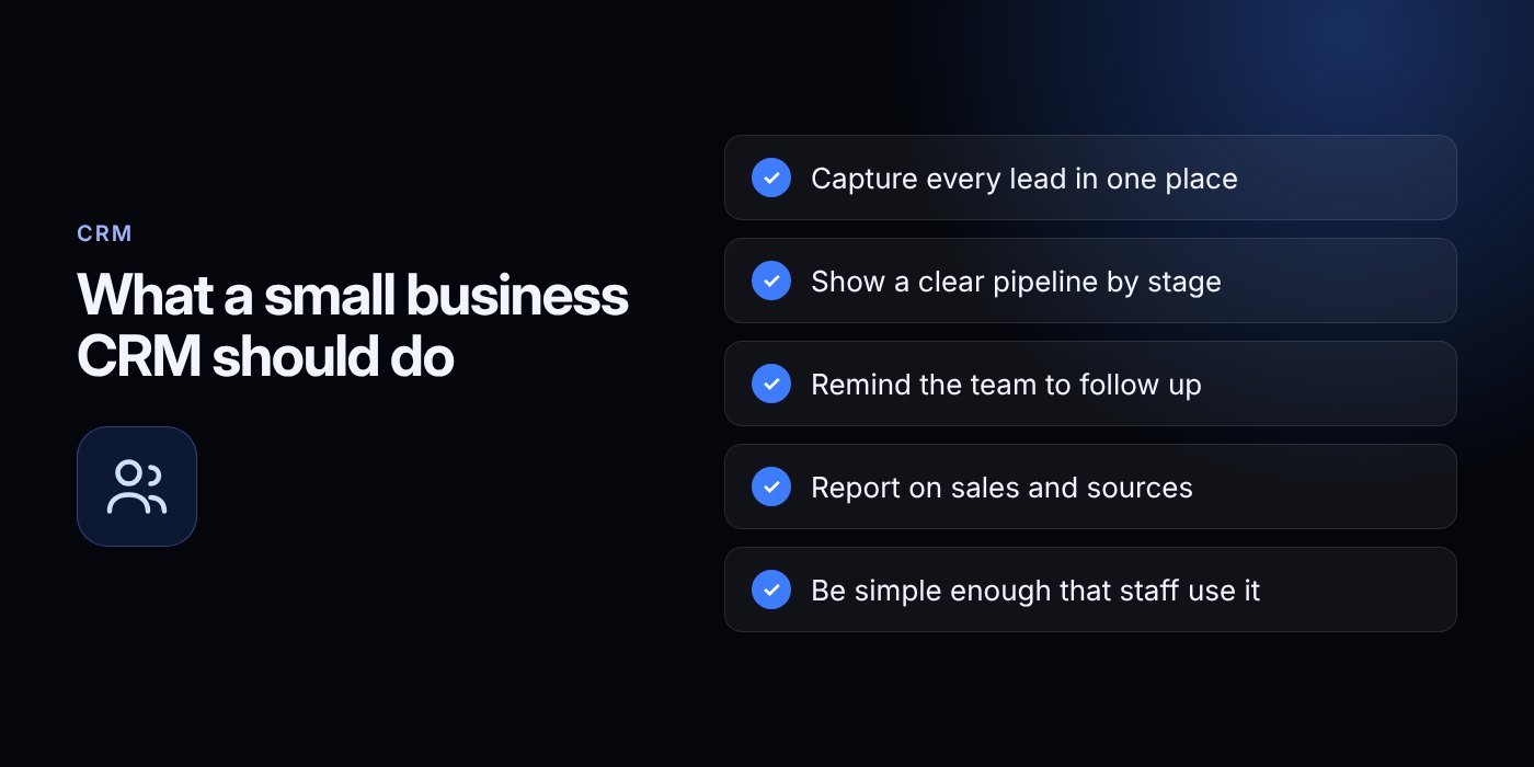 What a small business CRM should do (CRM checklist)