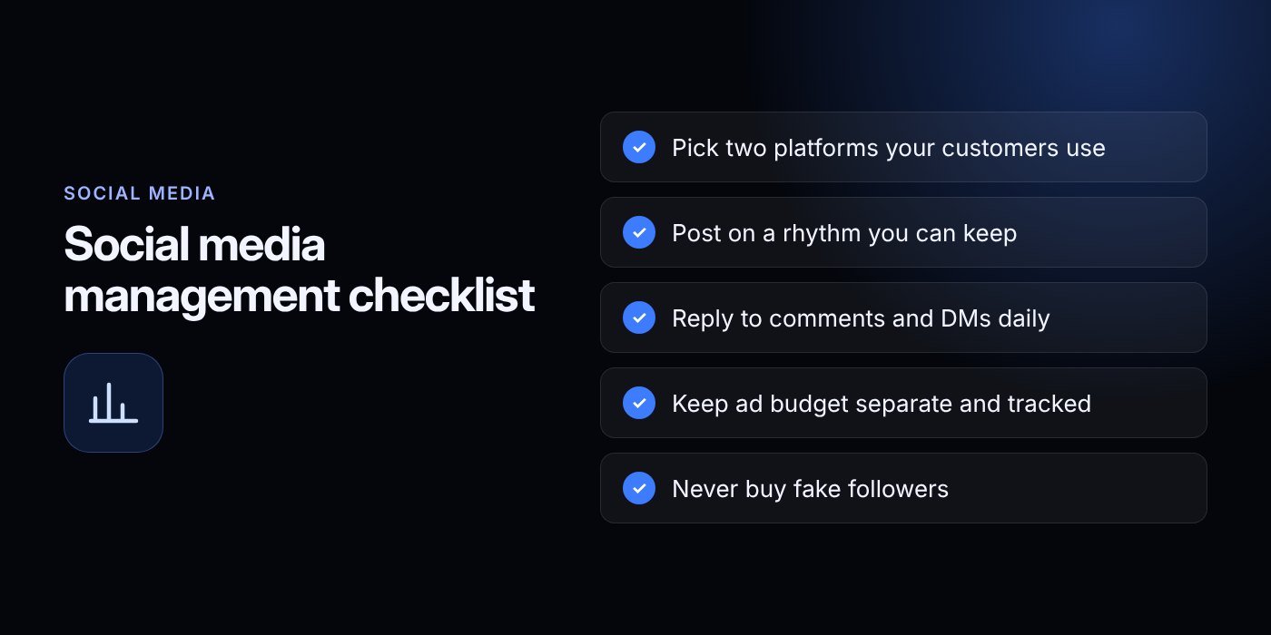 Social media management checklist (Social Media checklist)